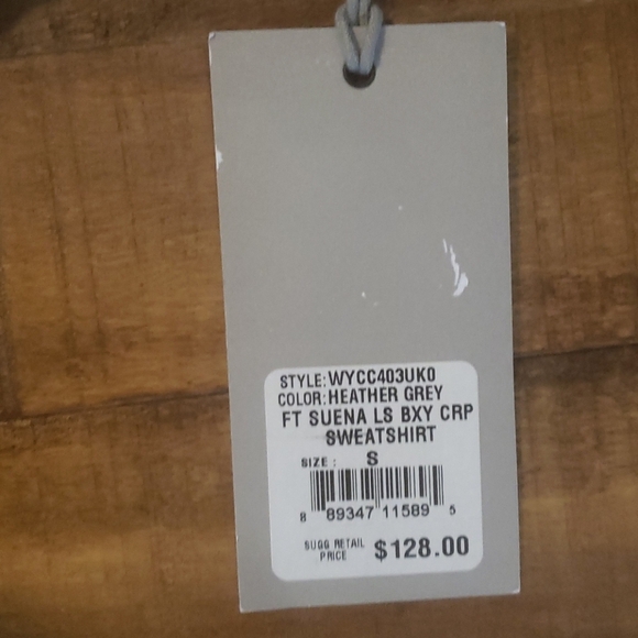 True Religion Women's Cropped Gray Sweatshirt Sz Small - Picture 4 of 8